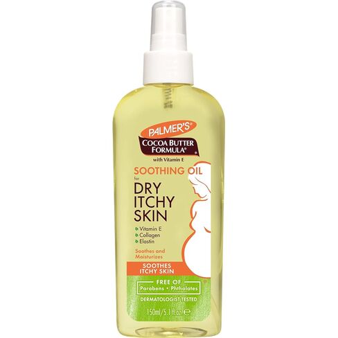 Palmer's Cocoa Butter Formula Massage Lotion for Stretch Marks & Cocoa Butter Formula Soothing Oil with Vitamin E, Dry, Itchy Skin Relief, Pregnancy-Safe Anti-Itch Body Oil, 5.1 Ounces in Kuwait