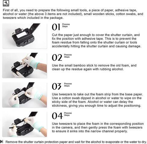Replacement Pre-Cut Light Seal Foam Sponge Kits for Nikon FE FE2 FM FM2 Camera Accessory YUBJIANG in Kuwait