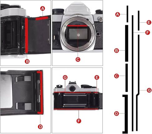 Replacement Pre-Cut Light Seal Foam Sponge Kits for Nikon FE FE2 FM FM2 Camera Accessory YUBJIANG in Kuwait