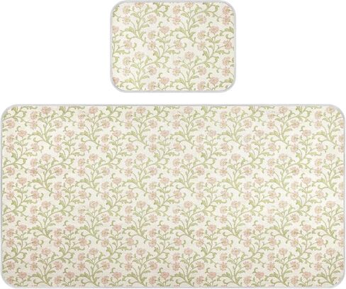 Retro Pink Small Flowers William Morris Cooling Baby Bed Mattress Protector 28" x 52" Ultra Soft Pads for Kids for Baby&Toddler in Kuwait
