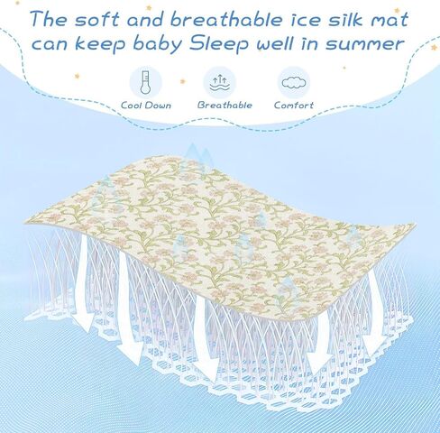 Retro Pink Small Flowers William Morris Cooling Baby Bed Mattress Protector 28" x 52" Ultra Soft Pads for Kids for Baby&Toddler in Kuwait