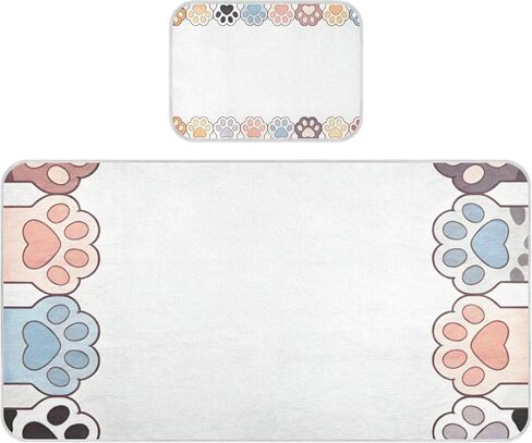 Cartoon Cute Colorful Cat Paws Cooling Baby Fitted Crib Mattress 28" x 52" Ultra Soft Bed Pads for Adults for Kids, Adult in Kuwait