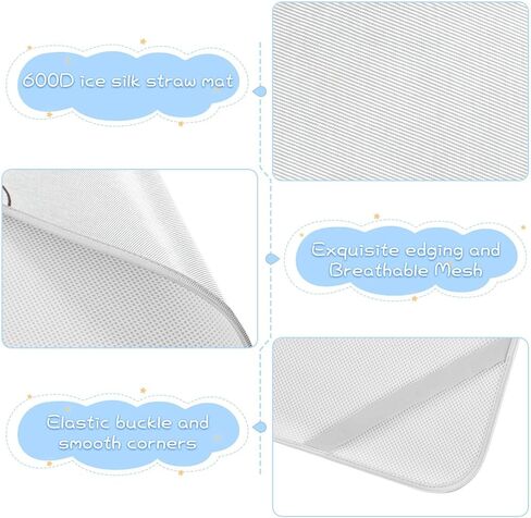 Cartoon Cute Colorful Cat Paws Cooling Baby Fitted Crib Mattress 28" x 52" Ultra Soft Bed Pads for Adults for Kids, Adult in Kuwait