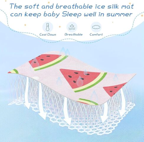 Cute Red Watermelon Summer Cooling Baby Mattress Pee Training 28" x 52" Ultra Soft Training Pads for Kids, Adult in Kuwait