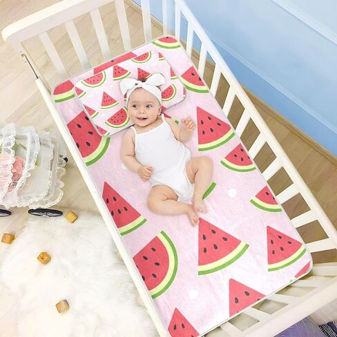 Cute Red Watermelon Summer Cooling Baby Mattress Pee Training 28" x 52" Ultra Soft Training Pads for Kids, Adult in Kuwait