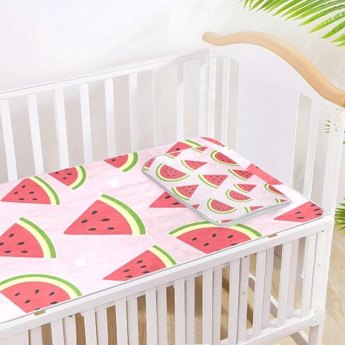 Cute Red Watermelon Summer Cooling Baby Mattress Pee Training 28" x 52" Ultra Soft Training Pads for Kids, Adult in Kuwait
