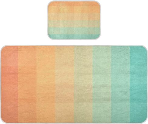 Retro Color Checkered Cooling Baby Mattress Protector Pads 28" x 52" Breathable Crib Padding for Sides for Baby&Toddler in Kuwait