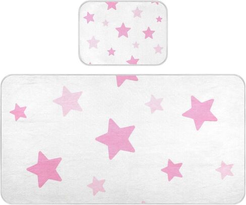 Pink Star Cooling Baby Crib Mattress Topper 28" x 52" Breathable Crib Padding for Baby&Toddler in Kuwait