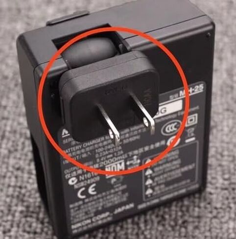 Folding AC Plug for Nikon MH-25 MH-25A Battery Charger, D810 D850 D750 V1 D600 in Kuwait