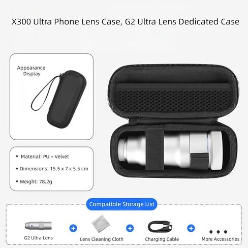 Hard Shell Lens Carrying Case Compatible With Vivo X300 Ultra, 400mm Telephoto Lens Protective Storage Bag With Handle in Kuwait
