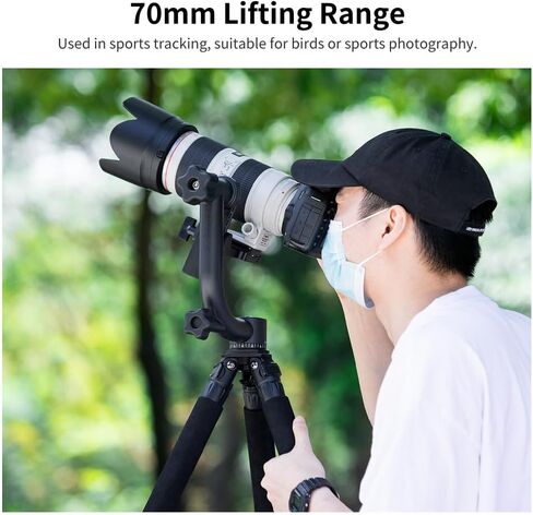 K&F CONCEPT Aluminum Alloy 360 Degree Panoramic Gimbal Tripod Head with 1/4'' Standard Quick Release Plate and Bubble Level,Load Capacity up to 20kg/44lbs | 1/4'' Standard Quick Release Plate, Bubble Level, Load Capacity up to 20kg/44lbs. TG06 in Kuwait