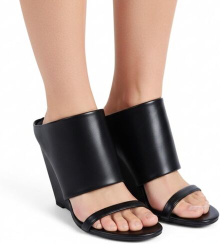 Liliana Women Peep open toe Slip on wedge Heel sandals in Kuwait