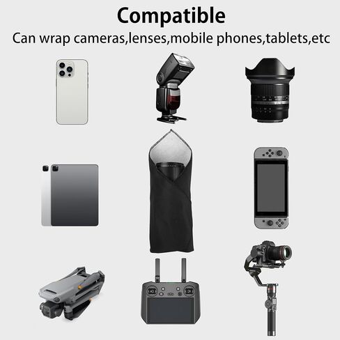 Camera Wrap, Protective Wrap Anti-Scratch Lens pouche, Magic Self-Adhesive Cloth, Universal Storage Cloth for DSLR, Smartphones, Laptops, Electronics,Cosmetic,Whatever You Need to Protect in Kuwait