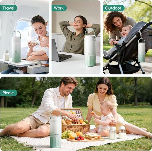 360° Double-Layer 316 Stainless Steel Breast Milk Cooler, 22oz | Breastmilk Cooler & Stainless Steel Chiller, 24H Storage, Leak Proof, 2 Baby Bottles Included for Work & Travel in Kuwait
