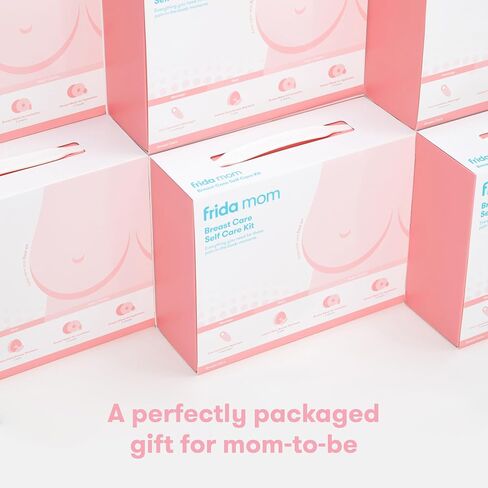 Frida Mom 9pc Breastfeeding Essentials Kit for Lactation Support & Nipple Relief, Includes Lactation Massager, Heating Pads, Breast Masks for Hydration & Milk Flow, Postpartum Essential Gift Set in Kuwait