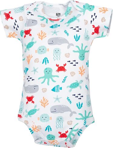 Hudson Baby Infant Boys Cotton Bodysuits 5-Pack, Sea Characters, Newborn in Kuwait