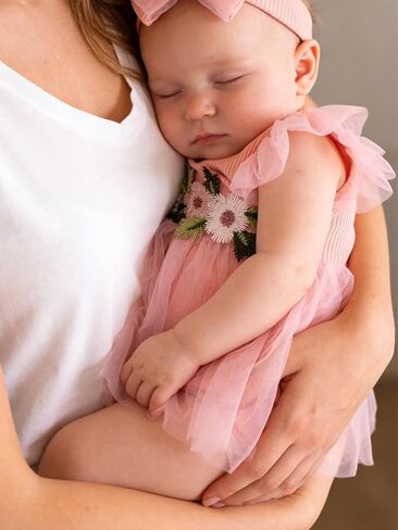 Newborn Baby Girl Summer Rompers Summer Dress Infant Ruffle Sleeveless Clothes with Headband 0-12 Months in Kuwait