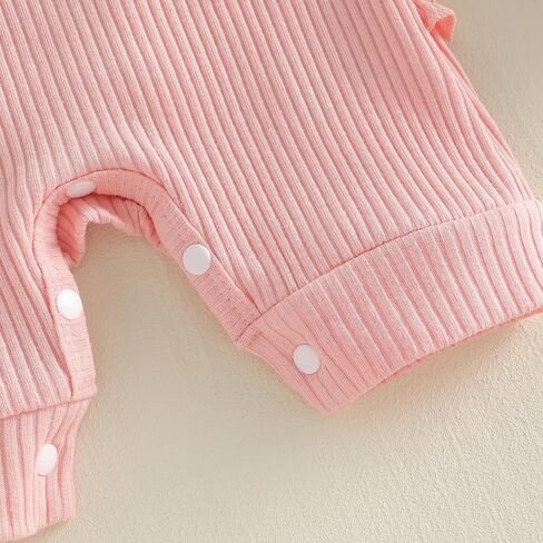 Sejardin Baby Girl Romper Newborn Infant Jumpsuit Letter Print Short Sleeve Crew Neck Romper Summer Clothes with Headband in Kuwait