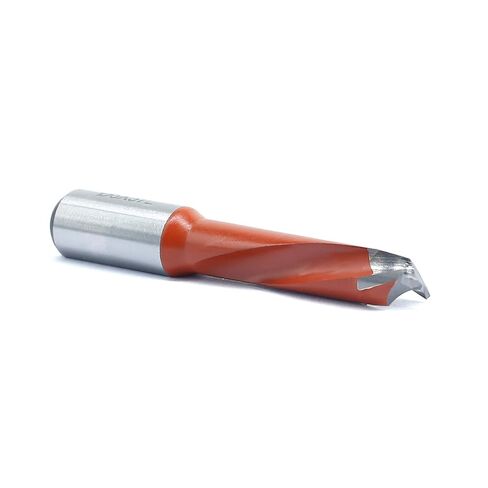 2Pcs*8mm Dia. Brad Point Boring Bit Dowel Drill Bits 57mm Long(L/H) | 10mm Shank Left Hand Carbide Tipped for Hinge and Screw,Matched Replacement Bits for Hinge Boring Machine in Kuwait