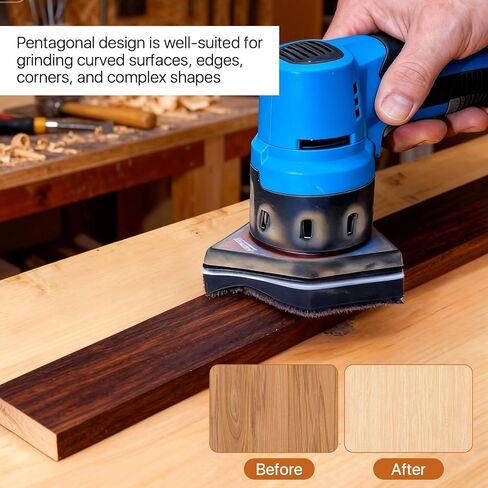100 Pcs 3.5 X 2.5 in Triangle Sanding Paper, 80/120/180/220/400 Flocking Sanding Sheets with 2 Pcs Pads, Hook & Loop M12 Orbital Detail Sander Sandpaper for Tight Spaces, Contour Polishing in Kuwait