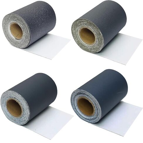 Total 20 Yards 2-3/4" Wide 220 400 800 1000 Grit Silicon Carbide PSA Continuous Sandpaper Roll - Self Adhesive Stickyback Sanding Sheets Paper for Automotive Woodworking Metal in Kuwait