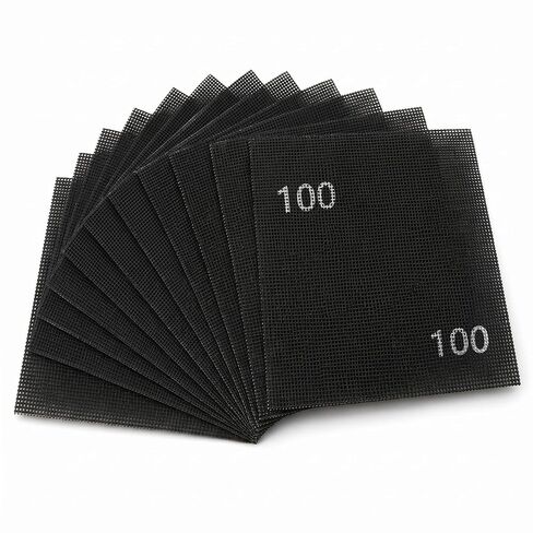 20 PCS 1/4 Mesh Sandpaper 100 Grit, 5.5" x 4.5" Sanding Sheet Screen | Double-Sided Sanding Screen, Mesh Sandpaper Sheets Net for Drywall, Wood, Metal in Kuwait