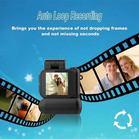 Mini Camera Keychain Mini Retro Camera Cameras Keychain Built-in 32GB Memory Card Best Choice for Travel Vlog Photography Gifts for Girl(Black) in Kuwait