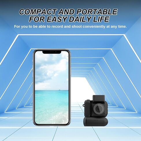 Mini Camera Keychain Mini Retro Camera Cameras Keychain Built-in 32GB Memory Card Best Choice for Travel Vlog Photography Gifts for Girl(Black) in Kuwait