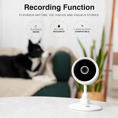 INSTACHEW Purrsight Mini HD Pet Camera, App- Enabled Indoor Mini Camera for Pet/Home Security Night Vision - Smart Security Camera with Motion Detection - Night Vision Camera, Video Recording | App-Enabled Indoor Mini Camera, Pet/Home Security, Night Visi in Saudi Arabia