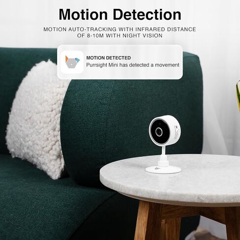 INSTACHEW Purrsight Mini HD Pet Camera, App- Enabled Indoor Mini Camera for Pet/Home Security Night Vision - Smart Security Camera with Motion Detection - Night Vision Camera, Video Recording | App-Enabled Indoor Mini Camera, Pet/Home Security, Night Visi in Saudi Arabia