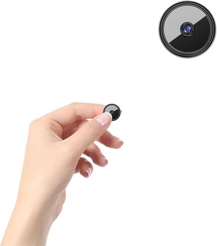 1pcs Only 0.9 inch Hidden Camera with Audio/Video Mini Small Spy Home Indoor Night Vision Motion Detection Baby Monitor Wireless Outdoor Nanny WiFi espias Security Secret (1, Black, mini) in Kuwait
