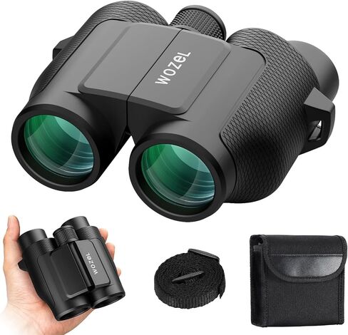 20x25 Compact Binoculars for Adults & Kids - Wozel High Powered Low Light Vision Binoculars for Bird Watching Concert Cruise Travel - Lightweight Small Porro Prism FMC Lens with Case Strap in Kuwait