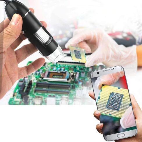 Adjustable 1600X 3 in 1 USB Digital Microscope Type-C Electronic Microscope Camera For Solding 8 LED Zoom Magnifier Endoscope in Kuwait