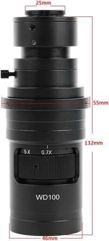 8MP 4K 1080P 60FPS Industrial Digital Video HDMI USB Microscope Camera & 200X C-Mount Lens Whit 56-LED Adjustable Ring Light in Kuwait