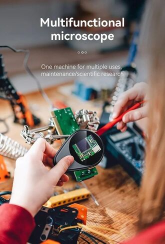 Auto Focus Digital Microscope 500X Magnification Portable Magnifying Glass 2MP Electronic Microscope for Jewellery Watch Repair in Kuwait