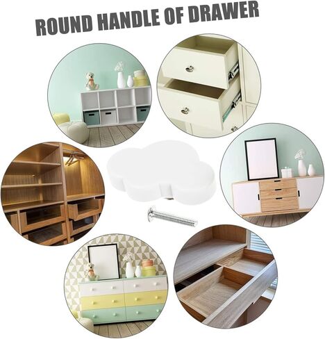 6pcs Cloud Handle Replacement Cabinet Pulls for Kitchen Cabinets Wardrobes Doors Boho Style in Kuwait