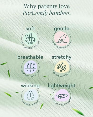 PurComfy Baby Bodysuits and Pants Set, 12-Piece Bamboo Viscose Unisex Baby Outfit, Matching Neutral Baby Clothes for 0-24M in Kuwait
