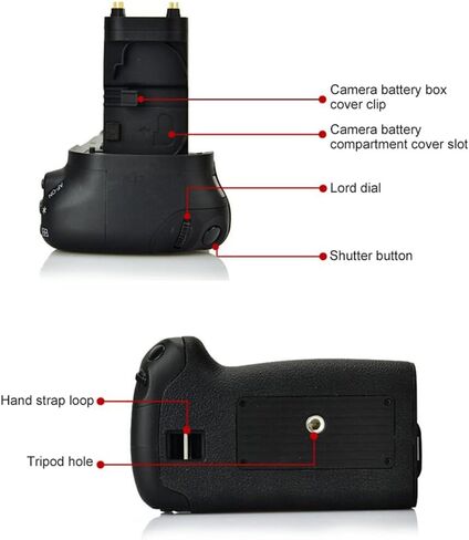 Portable Vertical Shutter Battery Hand Grip for 6Da BG-E9 Digital SLR Camera L Shape Plate Holder in Kuwait