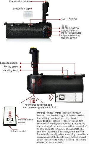 Portable Vertical Shutter Battery Hand Grip for 6Da BG-E9 Digital SLR Camera L Shape Plate Holder in Kuwait