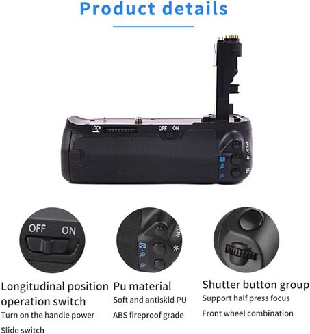 Portable Vertical Shutter Battery Hand Grip for 6Da BG-E9 Digital SLR Camera L Shape Plate Holder in Kuwait