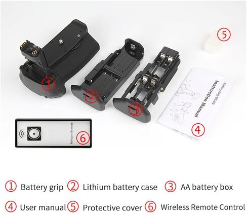 Portable Vertical Shutter Battery Hand Grip for 6Da BG-E9 Digital SLR Camera L Shape Plate Holder in Kuwait