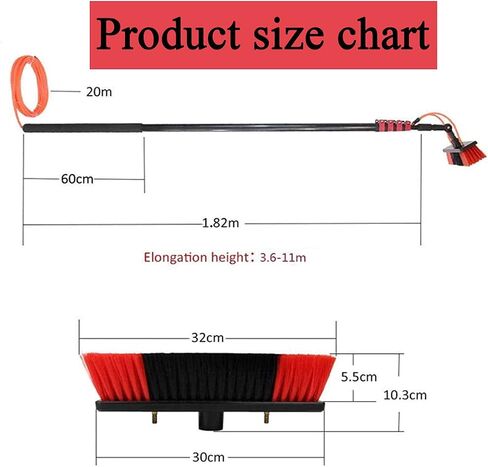 20Ft Solar Panel Cleaning Brush with Pole, Window Cleaning System, Efficient Solar Panel & Window Washing Tools, Professional Cleaning Kit for Home & Commercial Use in Kuwait