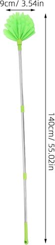 FUOYLOO Lightweight Ceiling Brush for Cobwebs and Dust with Adjustable Stainless Steel and Nylon Pole, Stiff Bristle Brush, Nonslip Ergonomic Handle, Multi-Purpose Collapsible Extension in Kuwait
