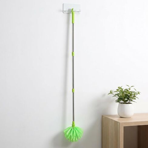 FUOYLOO Lightweight Ceiling Brush for Cobwebs and Dust with Adjustable Stainless Steel and Nylon Pole, Stiff Bristle Brush, Nonslip Ergonomic Handle, Multi-Purpose Collapsible Extension in Kuwait