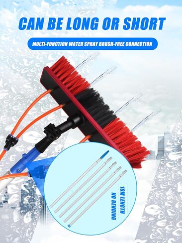 Professional Window and Solar Panel Cleaning Kit with Rotatable Brush Head(Size 8m) in Kuwait