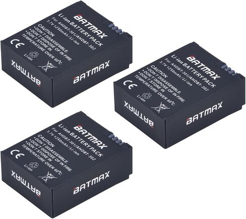 3Pcs AHDBT-301 Li-ion Battery + 3-Slots LED USB Charger for GoPro Hero 3, Hero 3+ GoPro AHDBT-301,AHDBT-302 Cameras in Kuwait