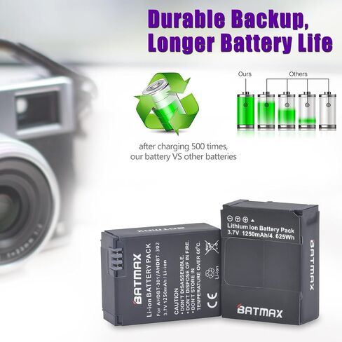 3Pcs AHDBT-301 Li-ion Battery + 3-Slots LED USB Charger for GoPro Hero 3, Hero 3+ GoPro AHDBT-301,AHDBT-302 Cameras in Kuwait