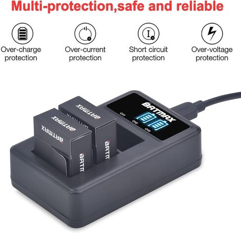 3Pcs AHDBT-301 Li-ion Battery + 3-Slots LED USB Charger for GoPro Hero 3, Hero 3+ GoPro AHDBT-301,AHDBT-302 Cameras in Kuwait