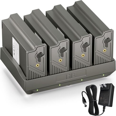 Lesaps 4Pack 6000mAh Rechargeable Reveal Lithium Battery Pack with Charger | Compatible with Trail Camera Reveal X Gen 3.0, 2.0, X Pro 3.0, Pro, X Ultra 3.0, SK, XB, X - Upgraded LED & Solar Charging in Kuwait