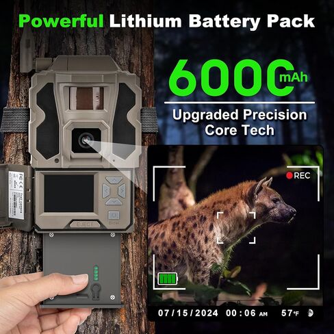 Lesaps 4Pack 6000mAh Rechargeable Reveal Lithium Battery Pack with Charger | Compatible with Trail Camera Reveal X Gen 3.0, 2.0, X Pro 3.0, Pro, X Ultra 3.0, SK, XB, X - Upgraded LED & Solar Charging in Kuwait